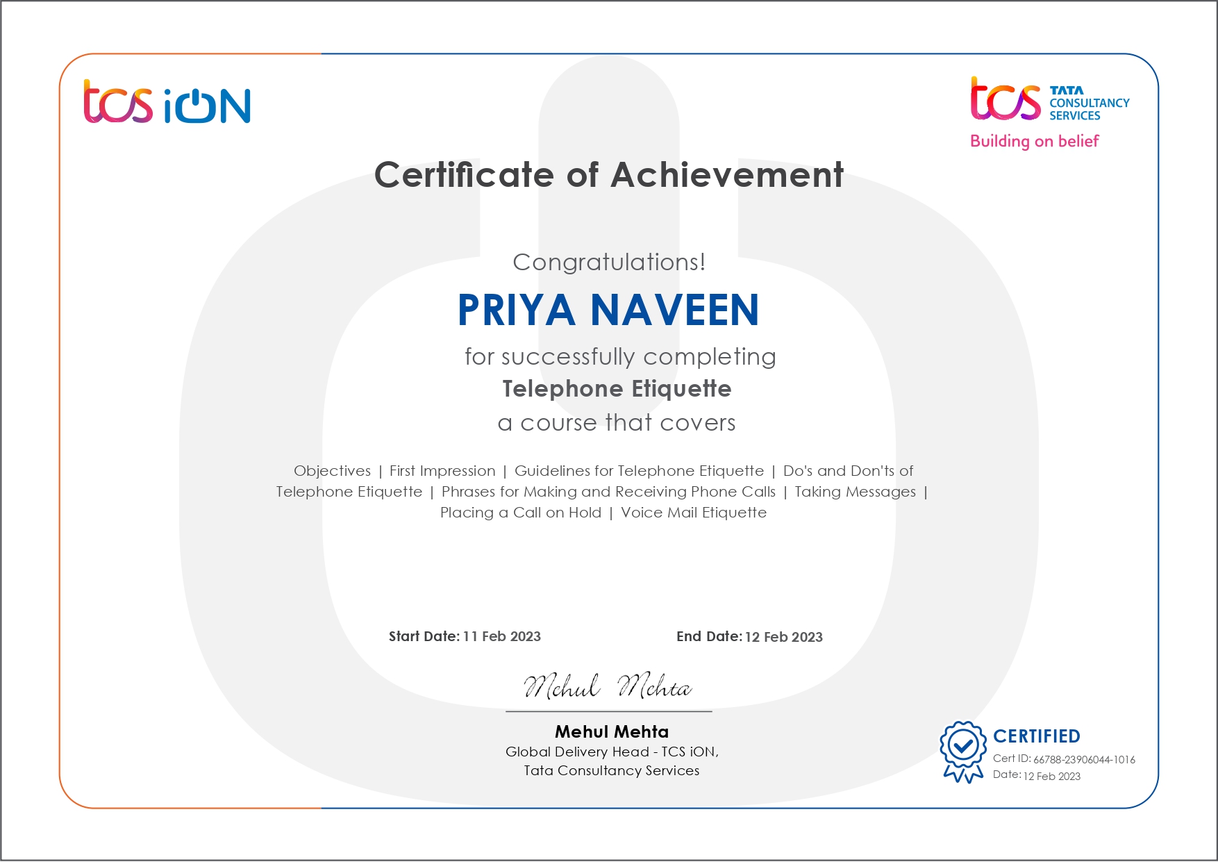 Priya Naveen Website